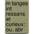 M Langes Int Ressans Et Curieux: Ou, Abr