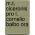 M.T. Ciceronis Pro L. Cornelio Balbo Ora