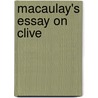 Macaulay's Essay On Clive door H.M. Buller