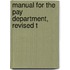 Manual For The Pay Department, Revised T