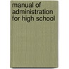 Manual Of Administration For High School door Virginia State Board of Education