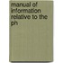 Manual Of Information Relative To The Ph