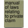 Manual Of Laws Relating To Private Claim by Edwin M. Holbrook