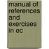 Manual Of References And Exercises In Ec