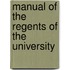 Manual Of The Regents Of The University