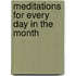 Meditations For Every Day In The Month