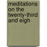 Meditations On The Twenty-Third And Eigh door Andrew Miller