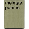 Meletae, Poems door Joseph Ellis