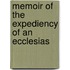 Memoir Of The Expediency Of An Ecclesias
