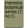 Memoirs Botanical Series (7, No.1) door Agricult Imperial Agricultural Research