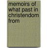 Memoirs Of What Past In Christendom From door Sir William Temple