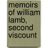 Memoirs Of William Lamb, Second Viscount