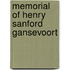 Memorial Of Henry Sanford Gansevoort