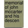 Memorial Of John Mccarter And His Descen door John McCarter