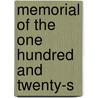 Memorial Of The One Hundred And Twenty-S by Truro'S. First Natal Day Committee