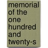 Memorial Of The One Hundred And Twenty-S by Truro