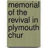 Memorial Of The Revival In Plymouth Chur door Books Group