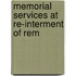 Memorial Services At Re-Interment Of Rem