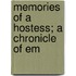 Memories Of A Hostess; A Chronicle Of Em