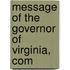 Message Of The Governor Of Virginia, Com