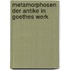 Metamorphosen der Antike in Goethes Werk