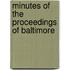 Minutes Of The Proceedings Of Baltimore