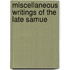 Miscellaneous Writings Of The Late Samue
