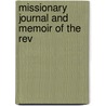 Missionary Journal And Memoir Of The Rev door Joseph Wolff