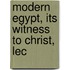 Modern Egypt, Its Witness To Christ, Lec