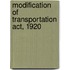 Modification Of Transportation Act, 1920