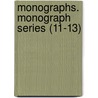 Monographs. Monograph Series (11-13) door Bryn Mawr College