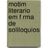 Motim Literario Em F Rma De Soliloquios