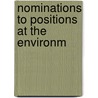 Nominations To Positions At The Environm by United States. Congress. Works