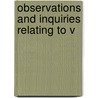 Observations And Inquiries Relating To V door Jacob Bryant