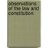 Observations Of The Law And Constitution