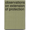 Observations On Extension Of Protection door George Brace