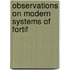 Observations On Modern Systems Of Fortif