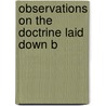 Observations On The Doctrine Laid Down B door Charles Francis Sheridan