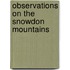 Observations On The Snowdon Mountains