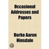 Occasional Addresses And Papers