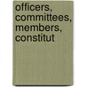 Officers, Committees, Members, Constitut door Architectural League of New York