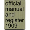 Official Manual And Register 1909 door New York Fire Department Association