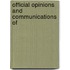 Official Opinions And Communications Of