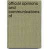 Official Opinions And Communications Of by San Francisco. City Office