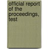 Official Report Of The Proceedings, Test door James H. Hardy