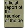 Official Report Of The Reunion Of The De door Governor Thomas Dudley Association