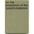 On The Polyphony Of The Assyrio-Babyloni