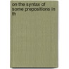 On The Syntax Of Some Prepositions In Th door Ivy Kellerman Reed