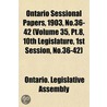 Ontario Sessional Papers, 1903, No.36-42 door Ontario. Legis Assembly