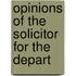 Opinions Of The Solicitor For The Depart
